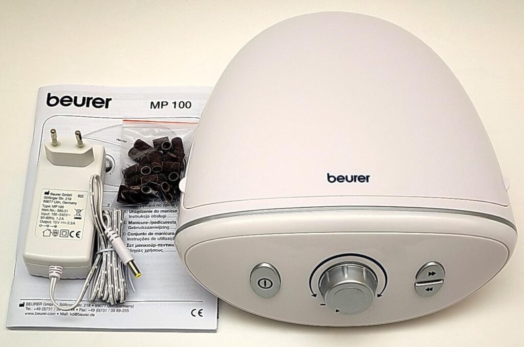 Beurer MP 100 elektryczna frezarka do paznokci – profesjonalny manicure i pedicure w Twoim domu